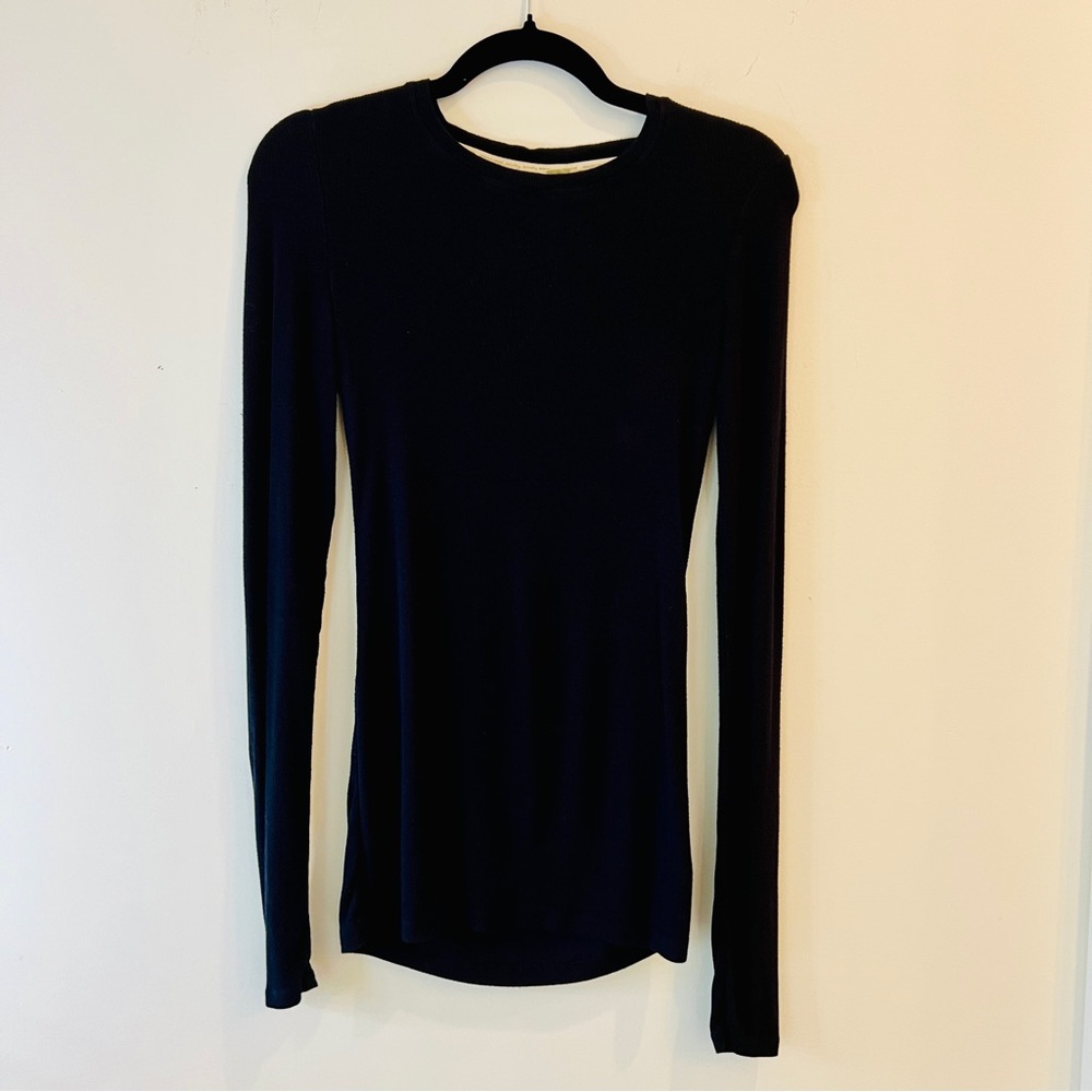Anthropologie Soft Black Long Sleeve Top